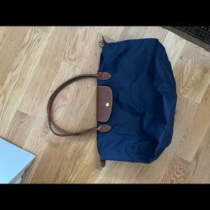 Navy Blue Longchamp standard size tote bag